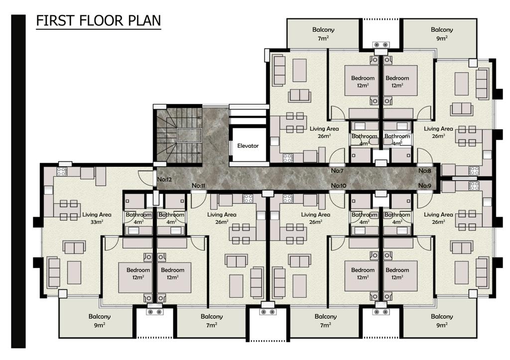 Продажа дуплекса в районе Оба, Аланья, Турция № 978 - фото 36