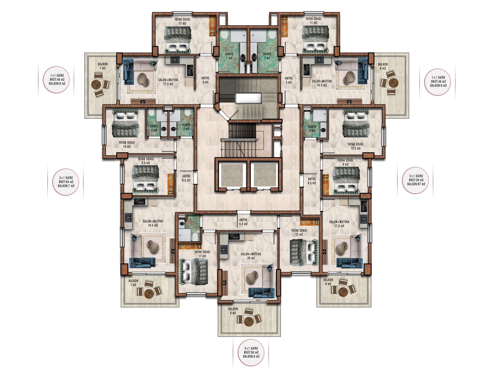 Ático 4 habitaciones  Mahmutlar, Turquía