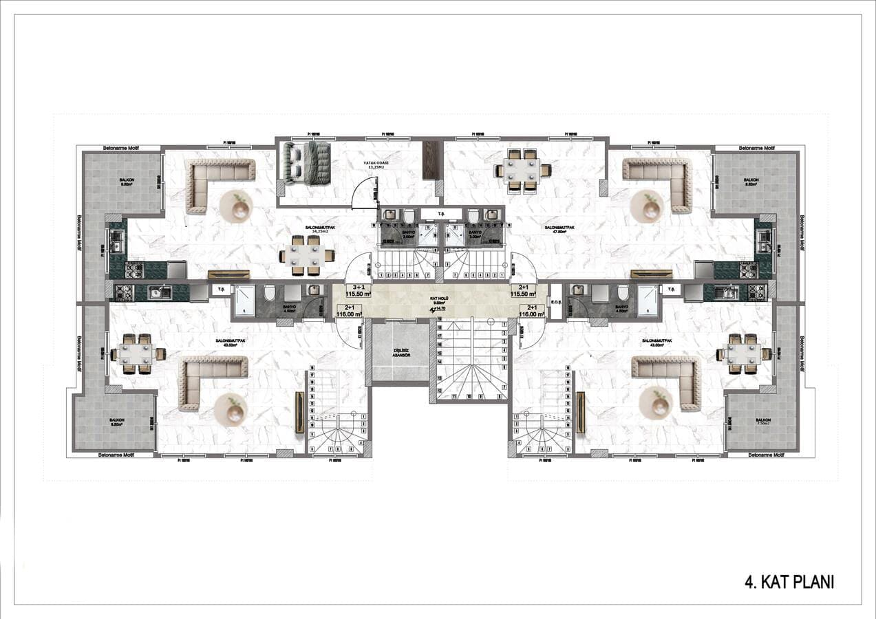 Apartamento 2 habitaciones  Alanya, Turquía