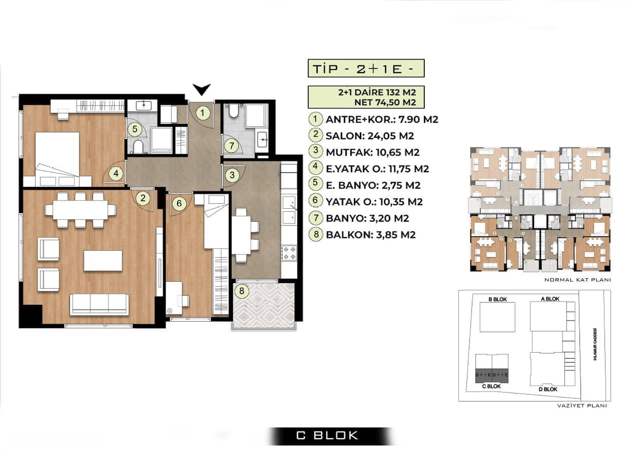 Wohnung 3 Zimmer  Marmararegion, Türkei