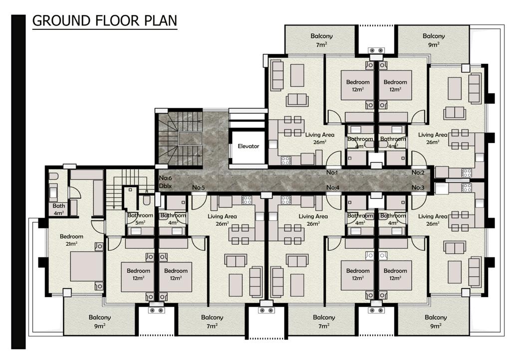 Продажа дуплекса в районе Оба, Аланья, Турция № 978 - фото 37