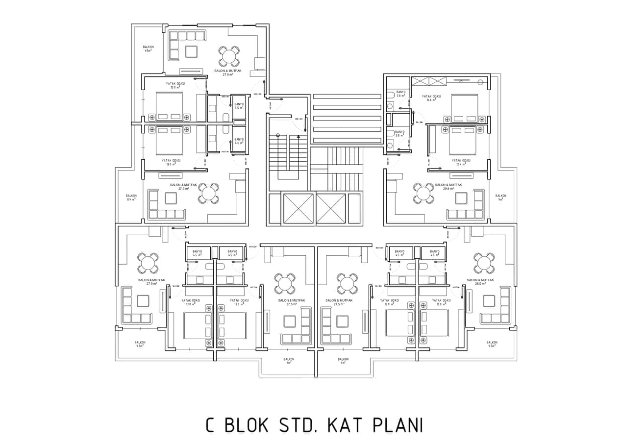 1 bedroom apartment  Alanya, Turkey