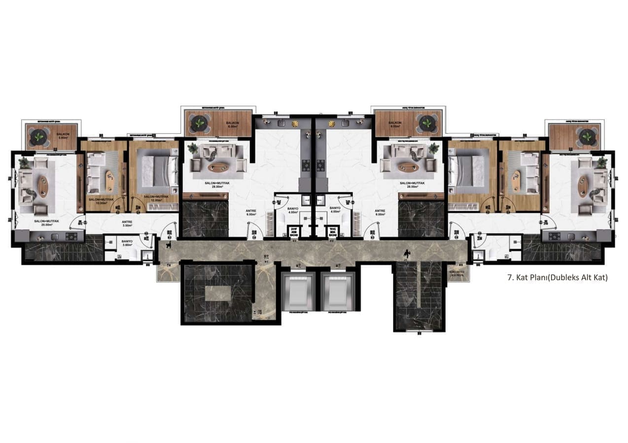 Жилой комплекс в районе Конаклы, Аланья, Турция № 2107 - фото 20