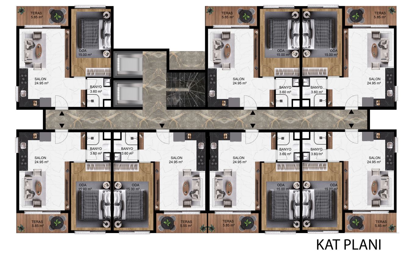 Жилой комплекс в районе Конаклы, Аланья, Турция № 2100 - фото 23