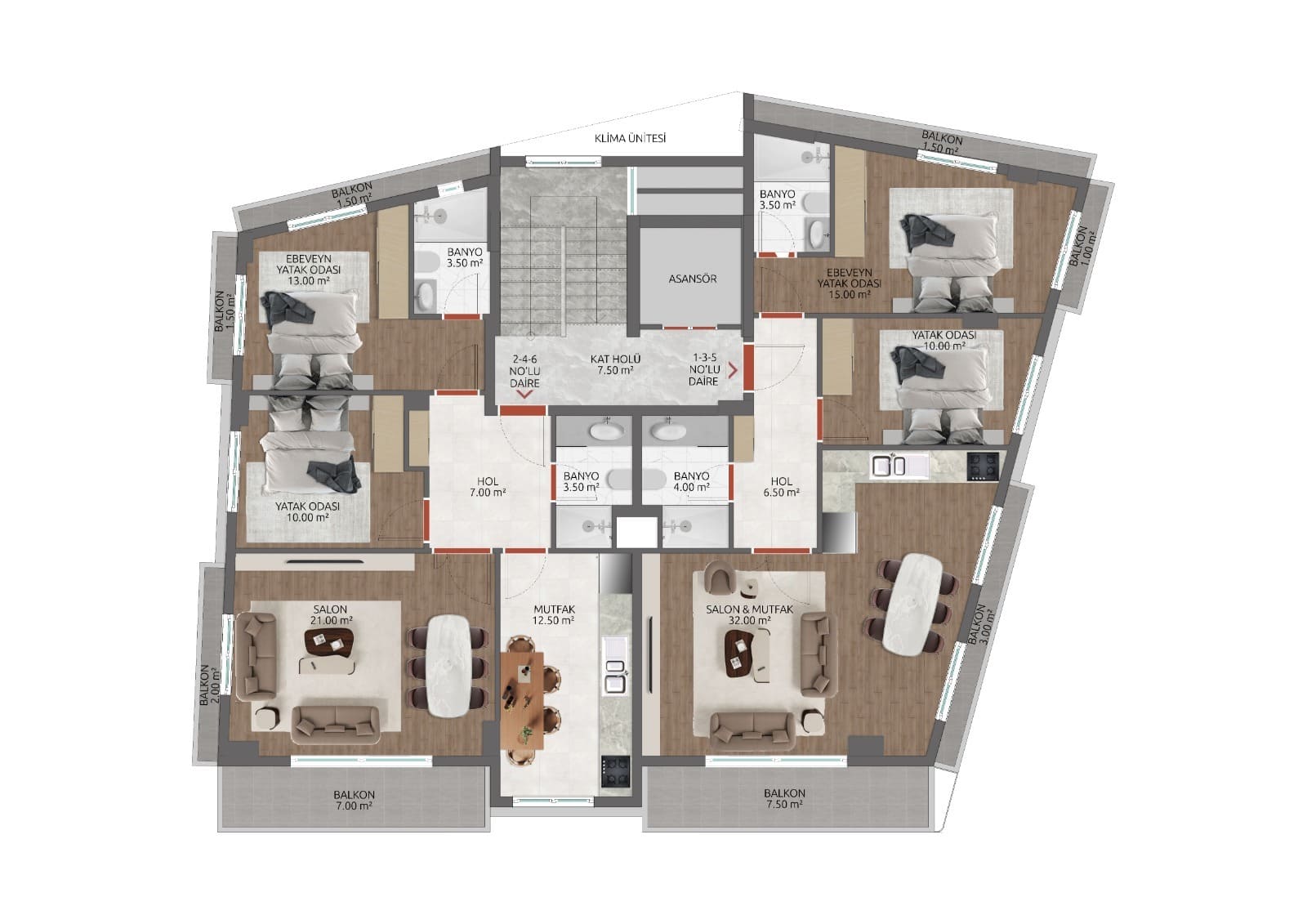 Продажа квартиры в районе Алания, Аланья, Турция № 3183 - фото 21