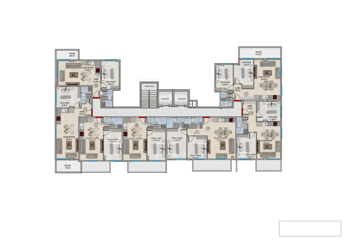 Жилой комплекс в районе Алания, Аланья, Турция № 3155 - фото 36