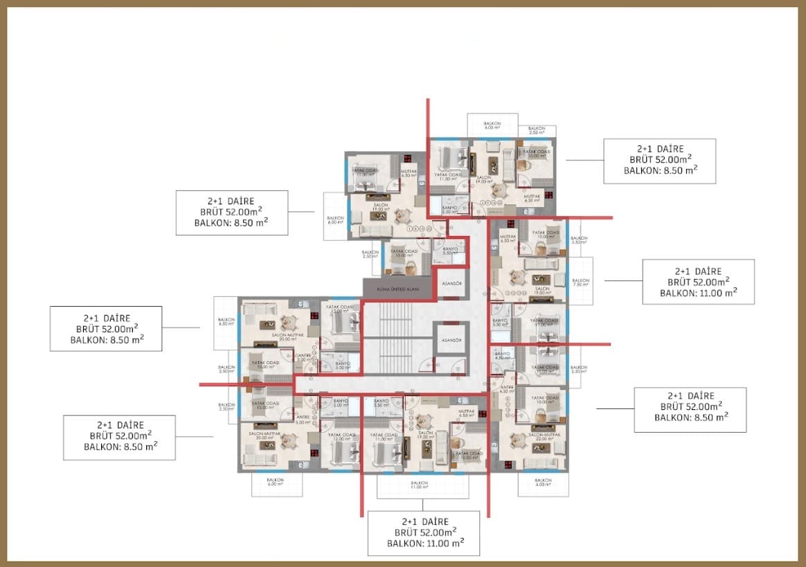 Жилой комплекс в районе Алания, Аланья, Турция № 3157 - фото 24