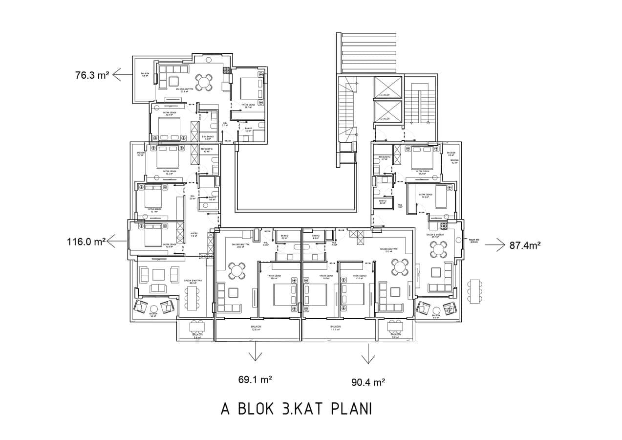 1 bedroom apartment  Alanya, Turkey