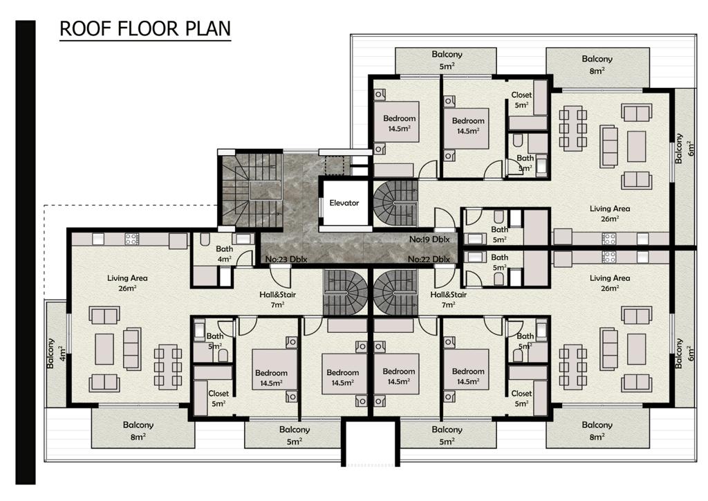 Продажа дуплекса в районе Оба, Аланья, Турция № 978 - фото 33