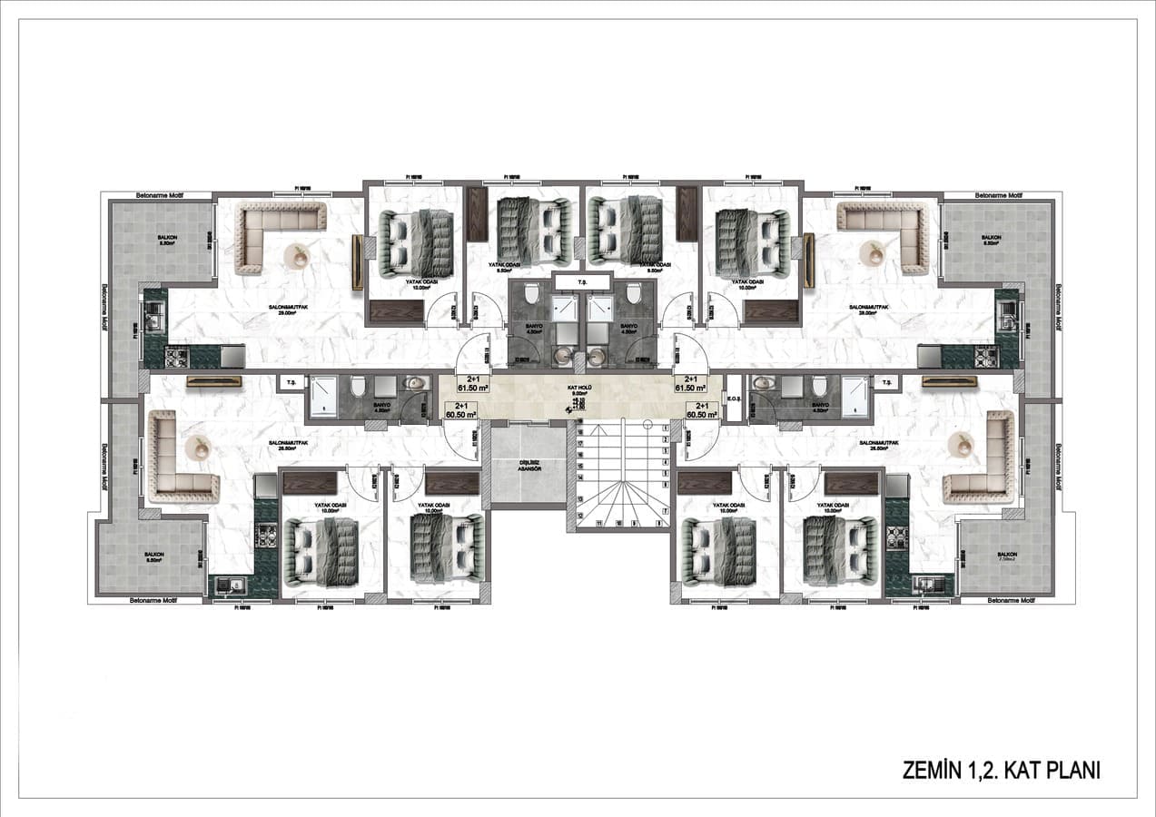 Apartamento 2 habitaciones  Alanya, Turquía