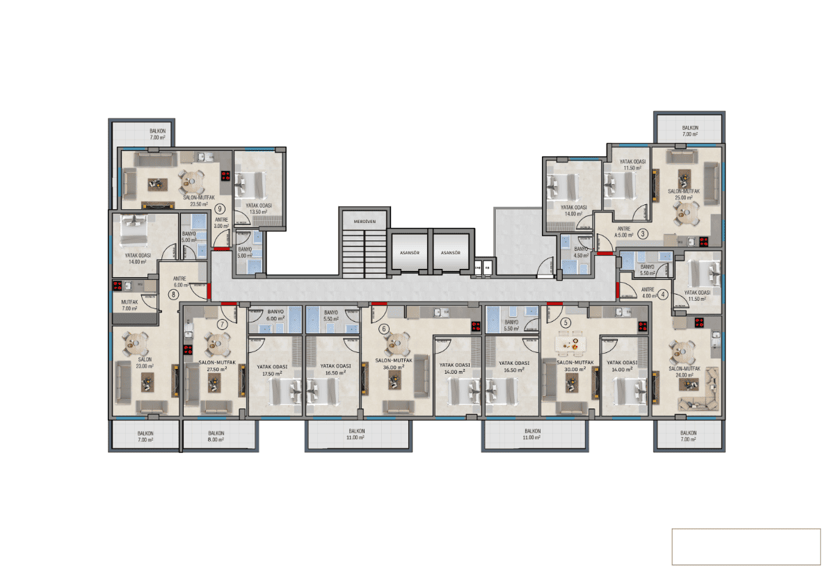 Жилой комплекс в районе Алания, Аланья, Турция № 3155 - фото 34